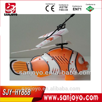 HELICÓPTERO DE PESCADO RC DE 3 CANALES, PESCADO VOLADOR RC CON BURBUJA